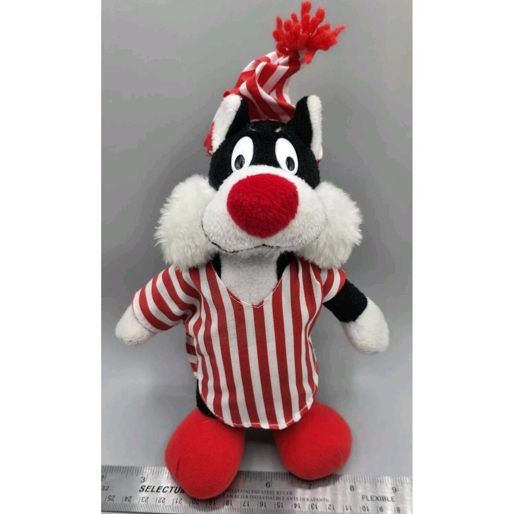 VINTAGE 1992 WARNER BROTHERS LOONEY TUNES 10 INCH SYLVESTER PLUSH ! MCDONALDS